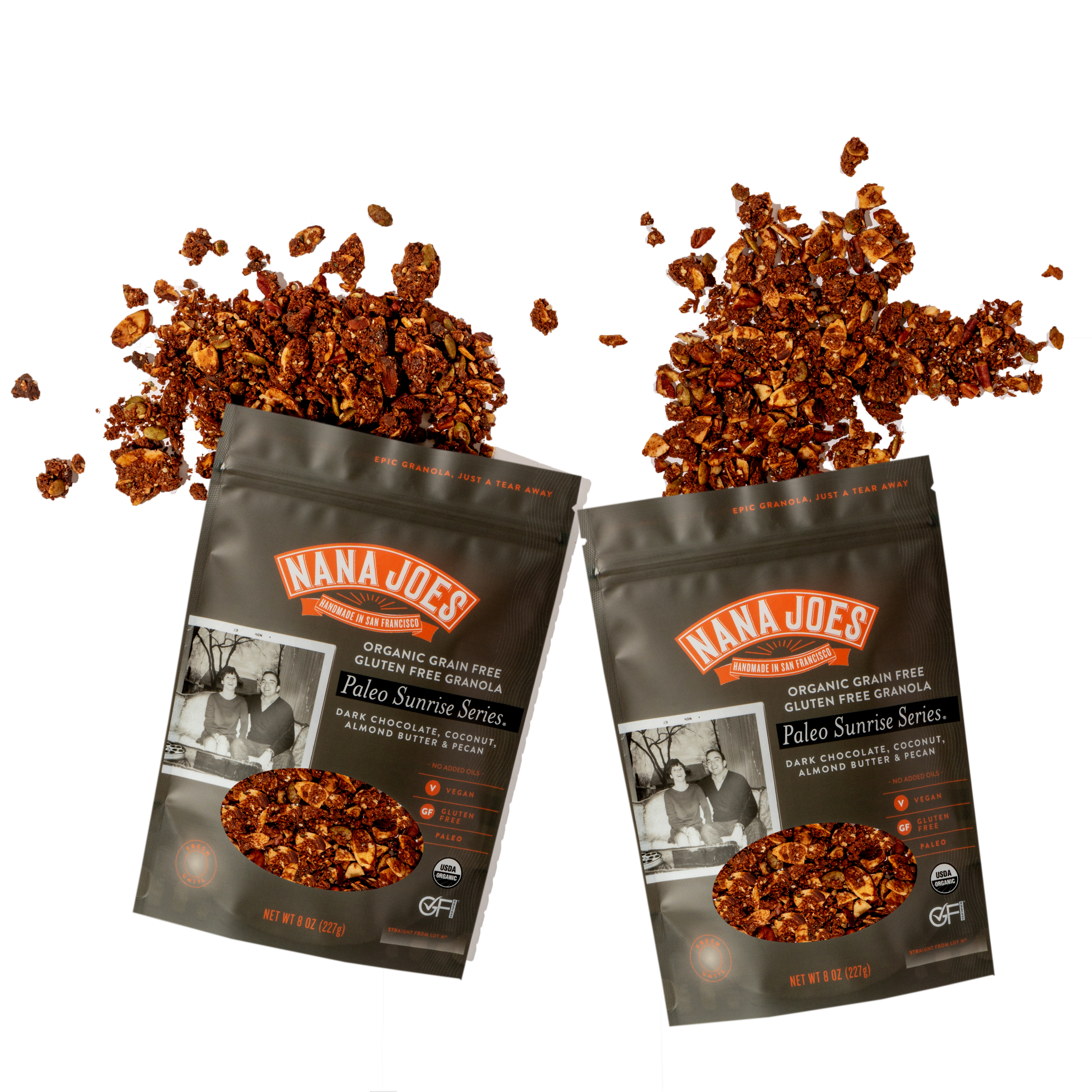 Nana Joes Granola - Wholesale Granola - Paleo Sunrise Series: Dark Chocolate, Almond Butter & Pecan1