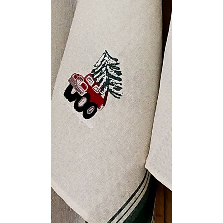 BUSATTI - Wholesale Tea Towel - TWO GREEN STRAWBERRIES CHRISTMAS TOWEL4