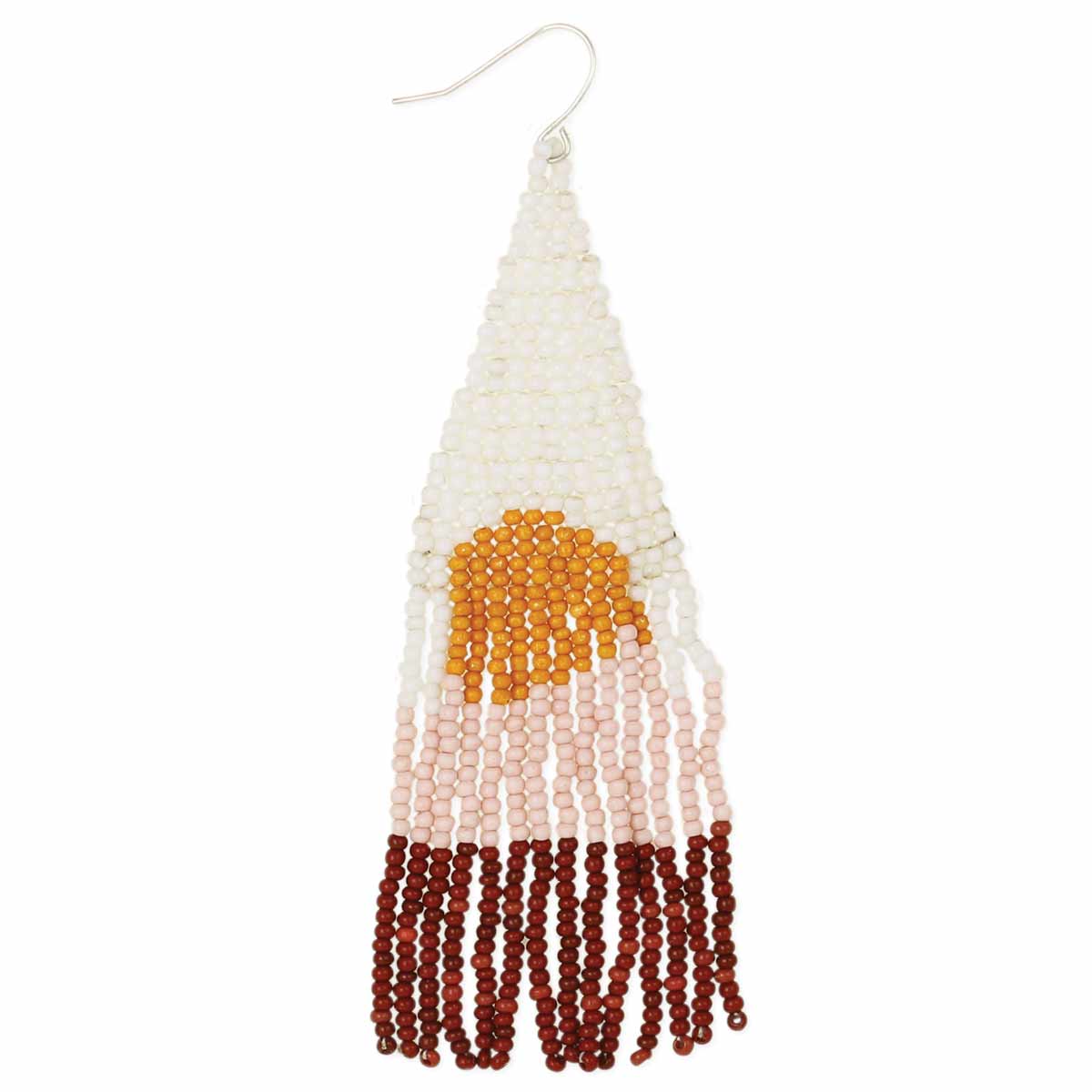 ZAD – Engroshandel Tassel-øreringe – Desert Sunrise frø perle frynser øreringe1