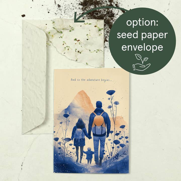 Botanopia - gifts , decor and cards for plant lovers - Wholesale Baby Card - And so the adventure begins | New Baby Card | Gender Neutral8