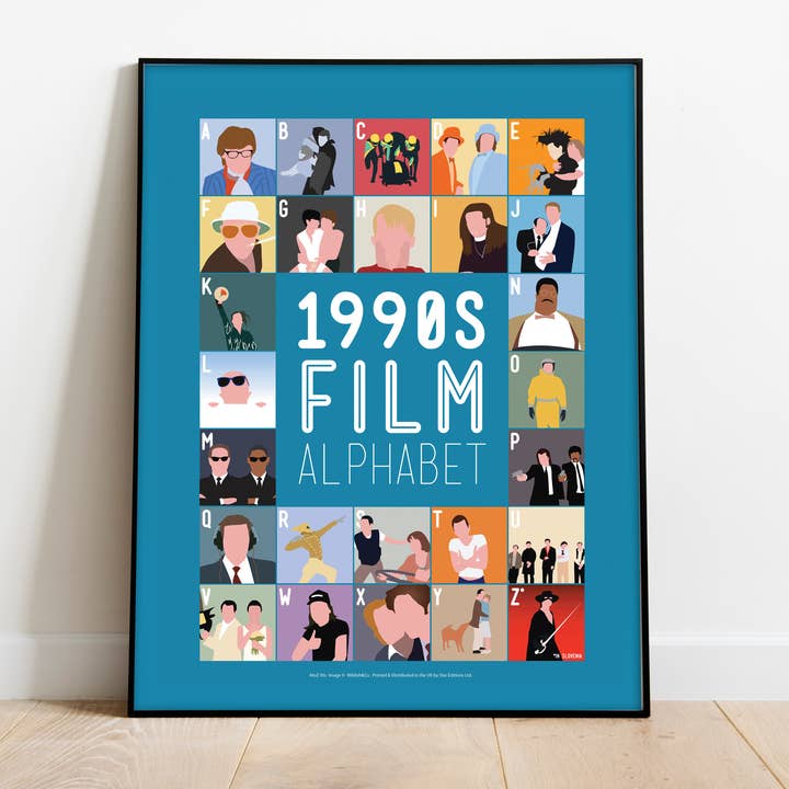 Star Editions – wholesale Art print – 1990's Film Alphabet - 11X14” Premium Art Print1