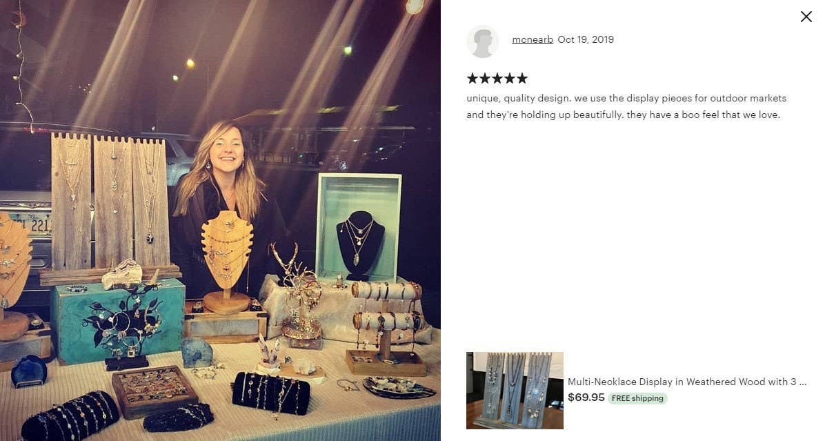 Gifted Shop Works, LLC - Wholesale Jewelry Stand & Display - Multi-Necklace Display With 3 Easels2