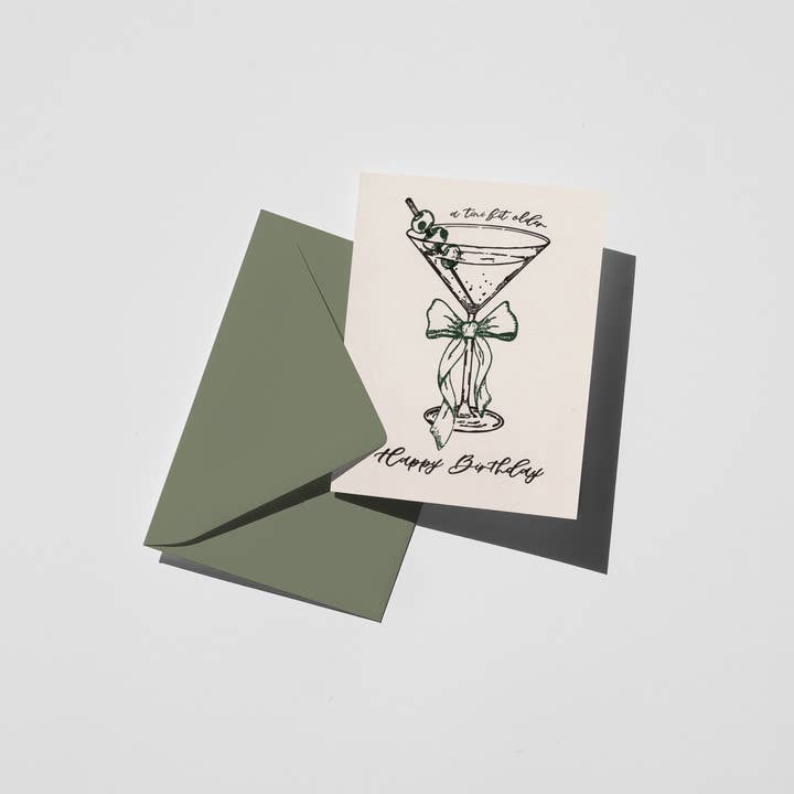 Carte d'anniversaire Martini un peu plus âgé pour la vente par Dandy Roll