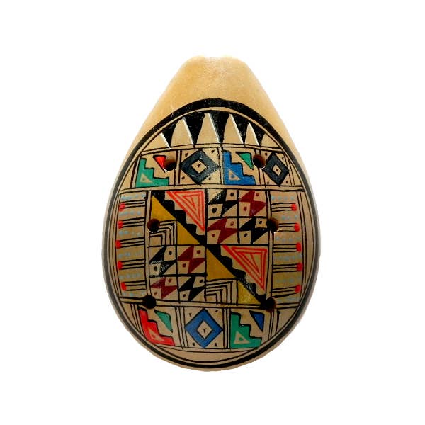 Pichincha - Wholesale Musical Instrument - Ceramic Geometric Design Large Ocarina Musical Instrument