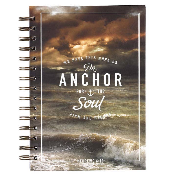 Journal Wirebound Ocean Anchor pour The Soul, Héb. 6:19 pour la vente par Christian Art Gifts