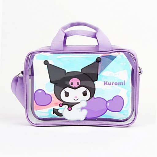 K_Wonderland - Wholesale Beach Bag - Sanrio Characters Hologram Clear Sqaure Bag with Strap