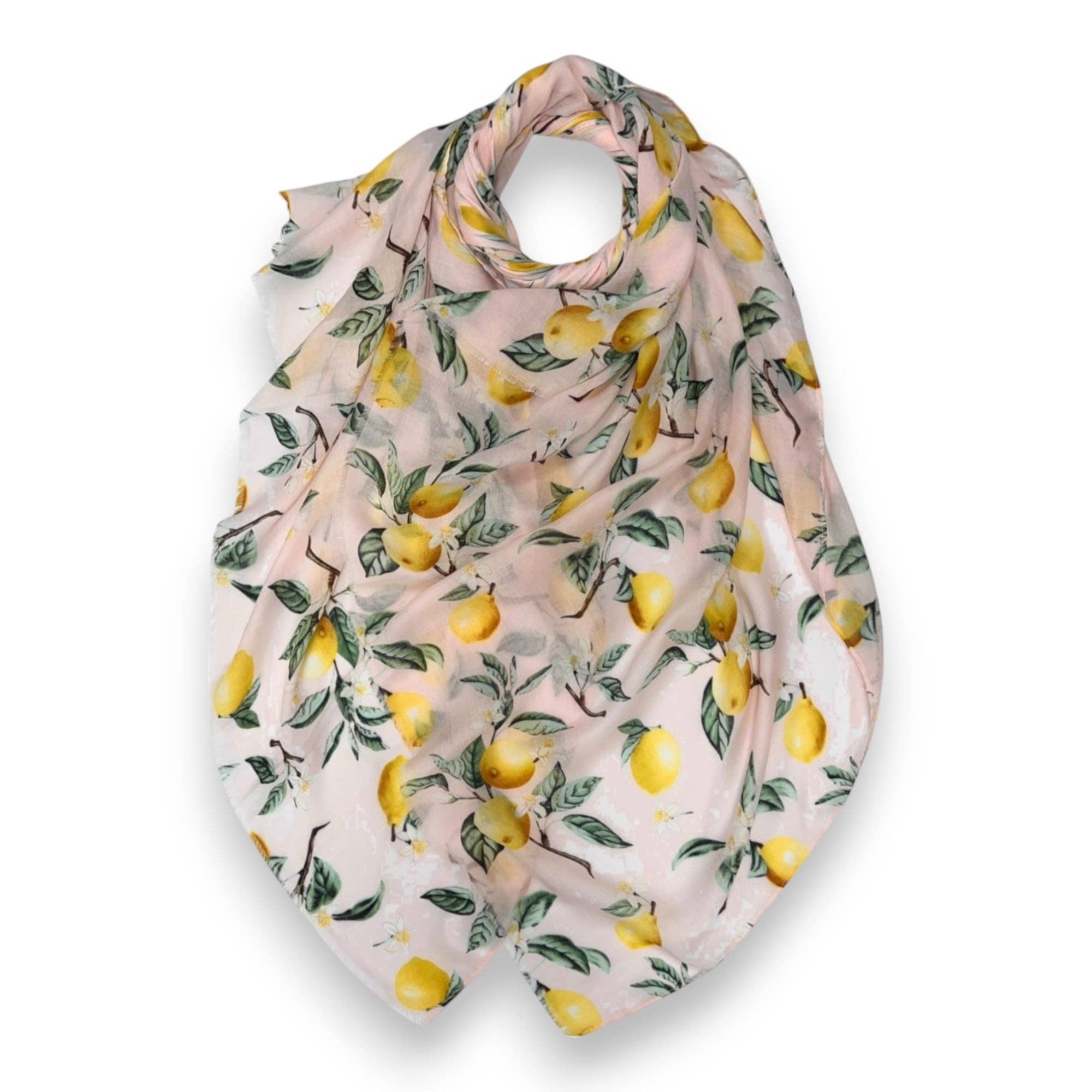 Lili Scarves (US Duty Free) – wholesale Scarf – Women's – Lemon Citrus Print Scarf8