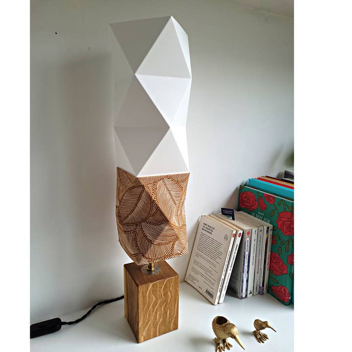 Ben Artside - Venta al por mayor Lámparas decorativas/de escritorio - Lámpara de origami motivos de follaje marrón