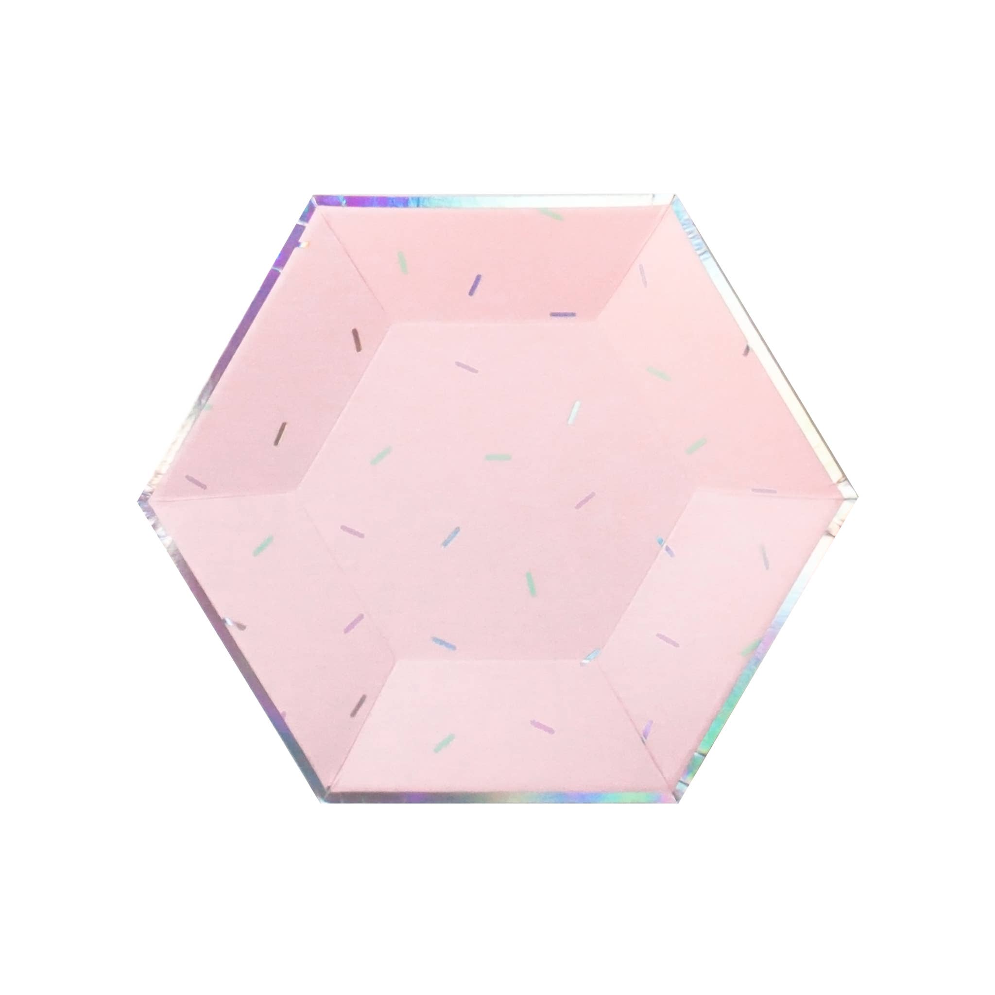 Harlow & Grey - Venta al por mayor Platos desechables - Platos pequeños de papel Sprinkles en colores pastel (paquete de 18, multicolor)1