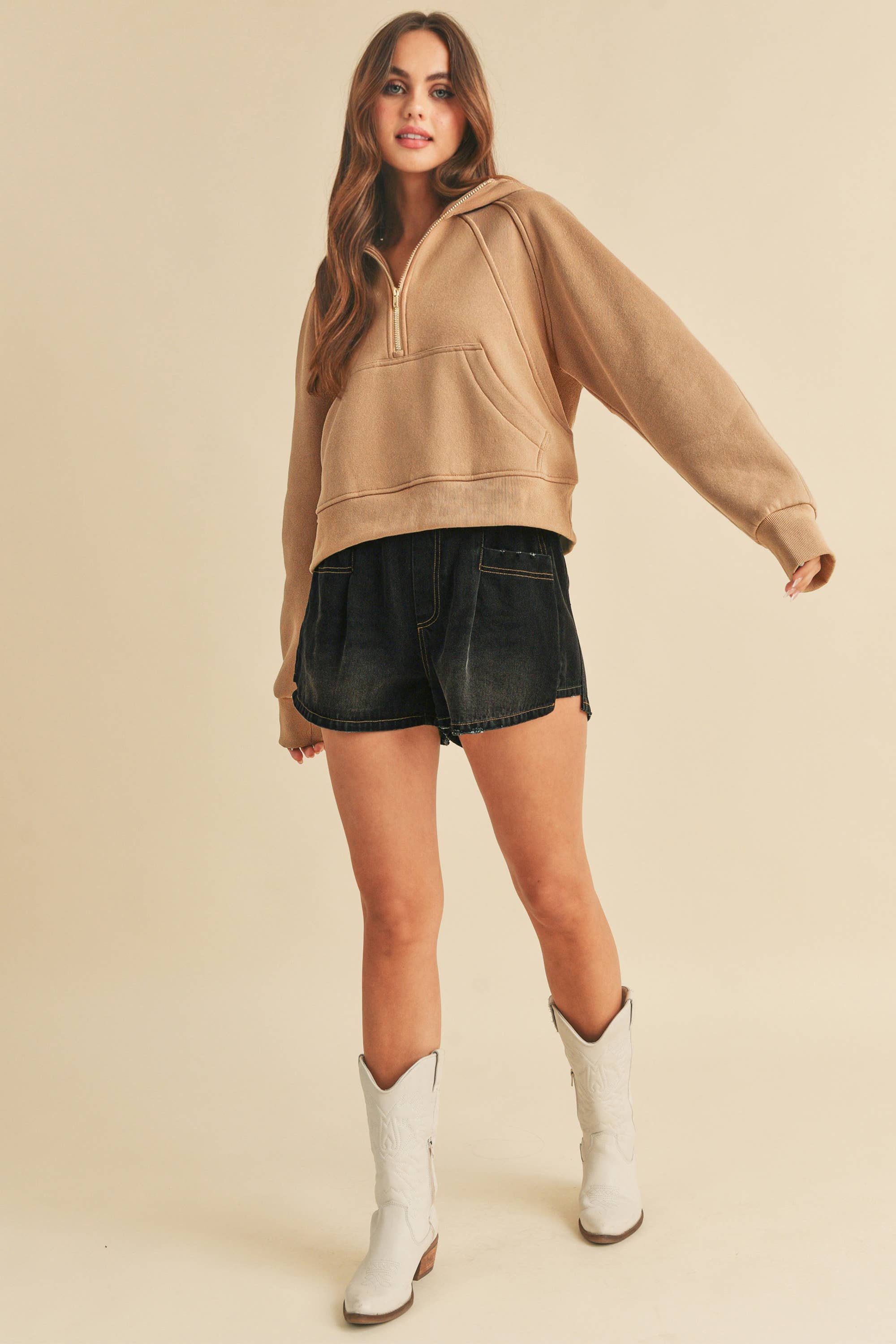 AEMI + CO – wholesale Hoodie – Women's – *SMALL ONLY* 946CK Drea Half-Zip Hoodie27