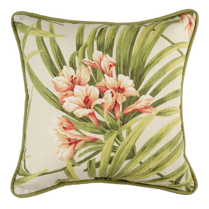 Cozumel Square Piped Pude - Vigtigste Blomsterprint for engroshandel hos Thomasville at Home