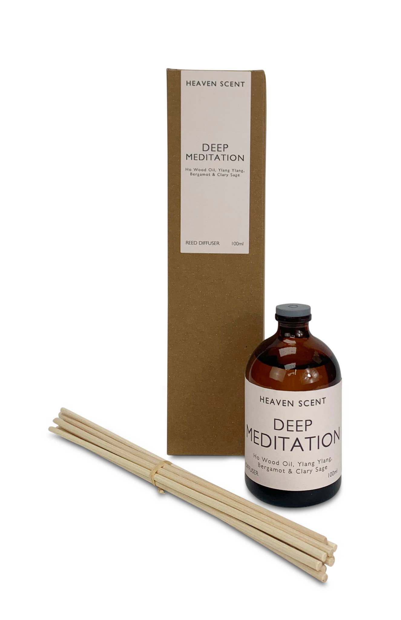 Heaven Scent Incense Ltd – wholesale Reed diffuser – 100ml Amber Reed Diffuser - Wellbeing Range - UK ONLY0