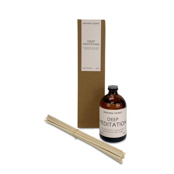 Heaven Scent Incense Ltd – wholesale Reed diffuser – 100ml Amber Reed Diffuser - Wellbeing Range - UK ONLY