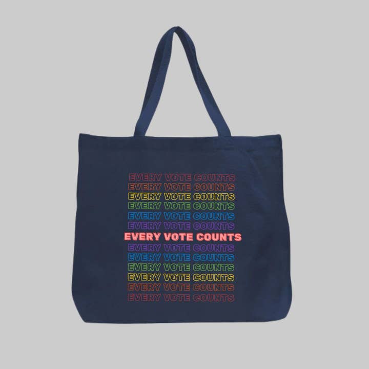 Every Vote Counts - Voter Outreach Canvas Tote Bag for wholesale by Create Action Design