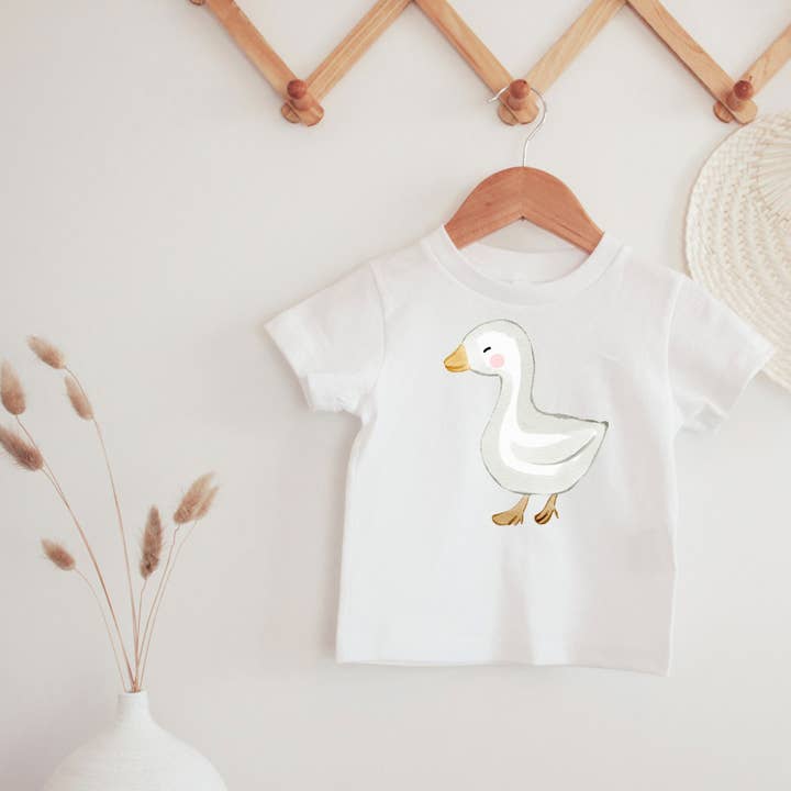 Weißes Enten-T-Shirt für den Großhandel von ChubbyBubbyBear