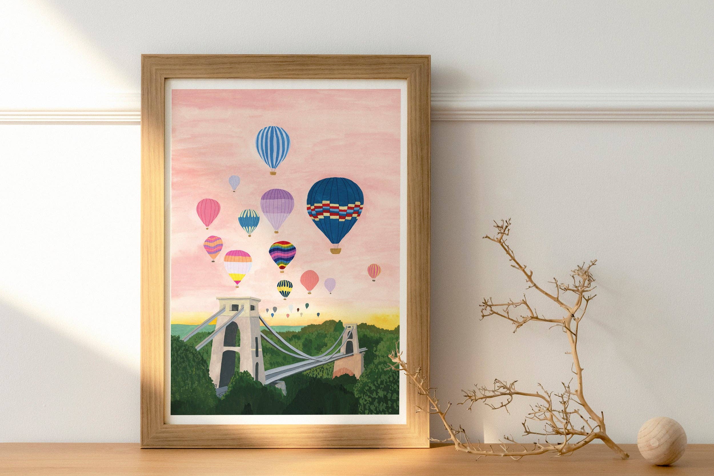 Sarah Frances - Wholesale Art Print - Balloons Over Bristol Art Print2