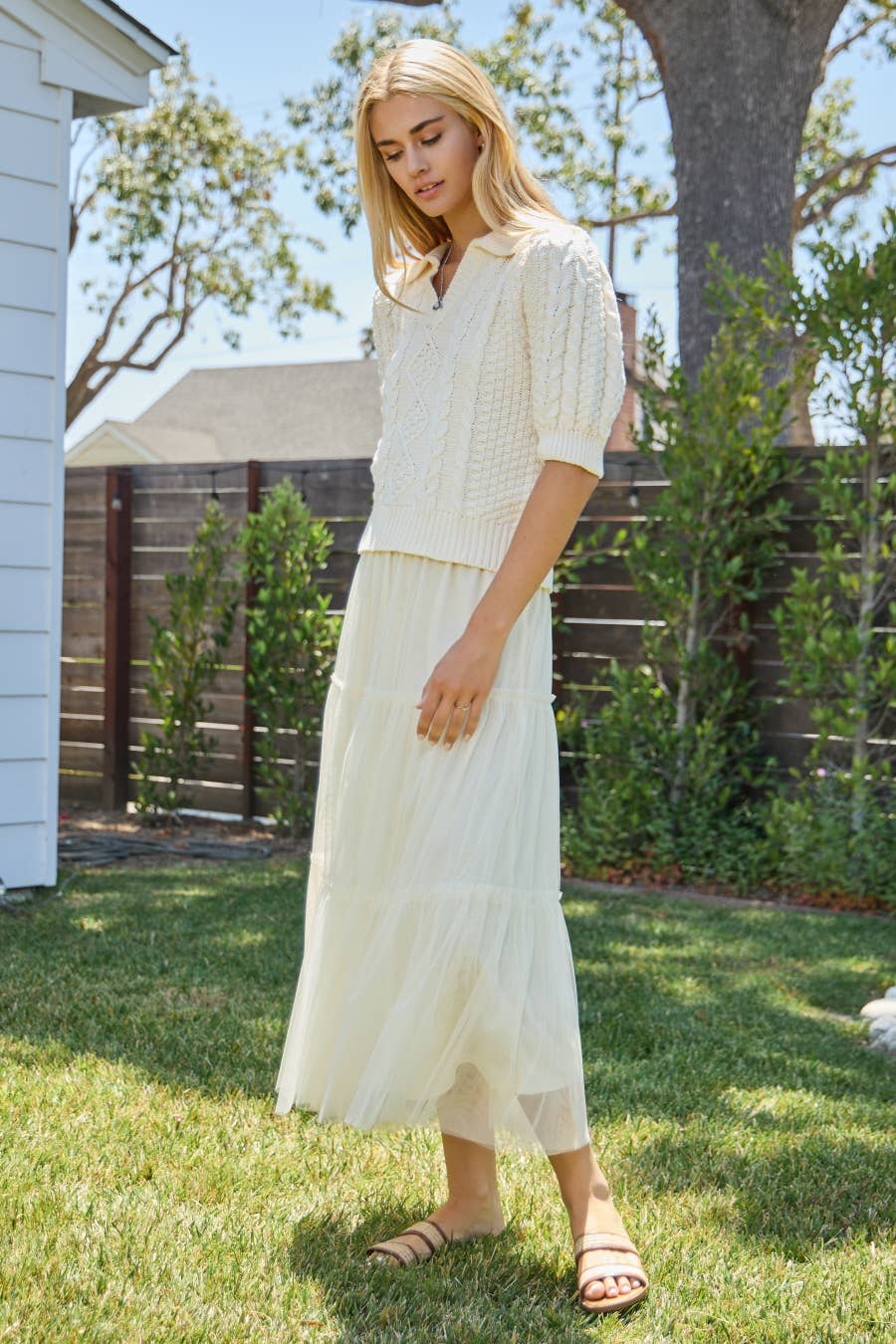 Oddi - Wholesale Skirt - Women's - Plus Tired Mesh Maxi Skirt1