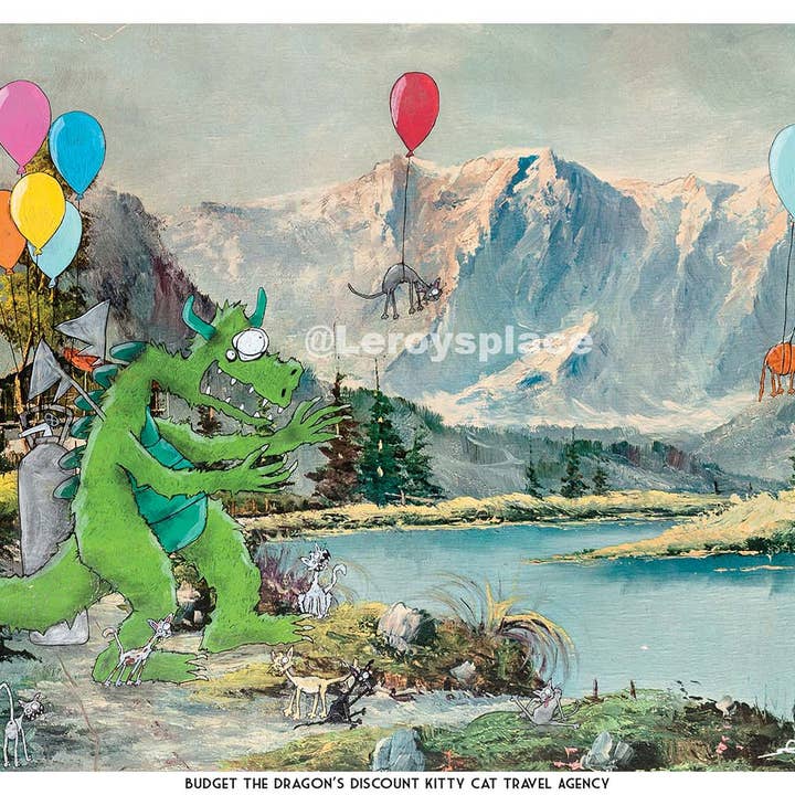 Bedrukking van 8,5x11" - Budget Dragon's Discount Kitty Cat Travel... voor wholesale door Leroy's Place