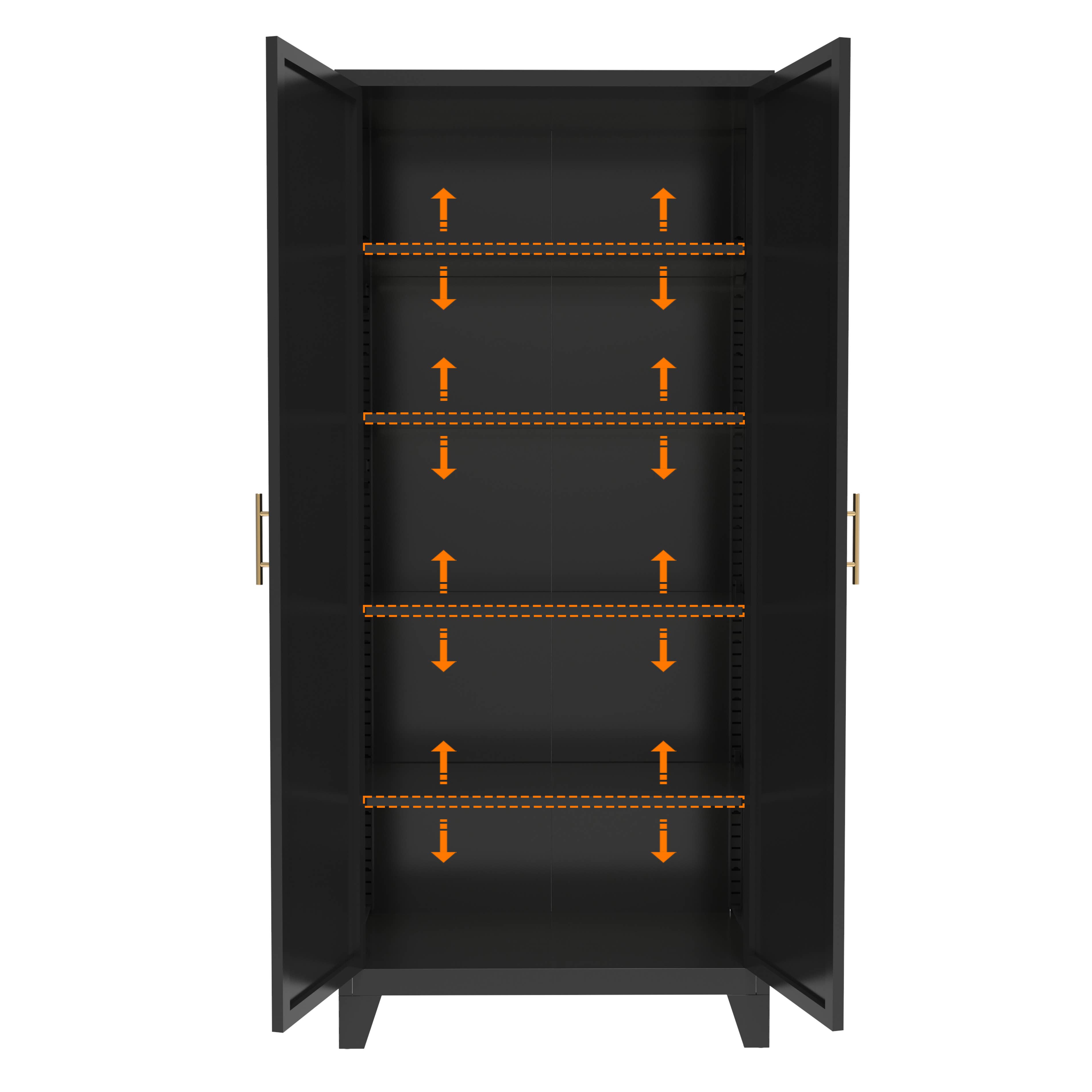 HOMYCASA DESIGN INC - Vente Armoire - Armoire de rangement Shapely Doors avec étagères réglables21