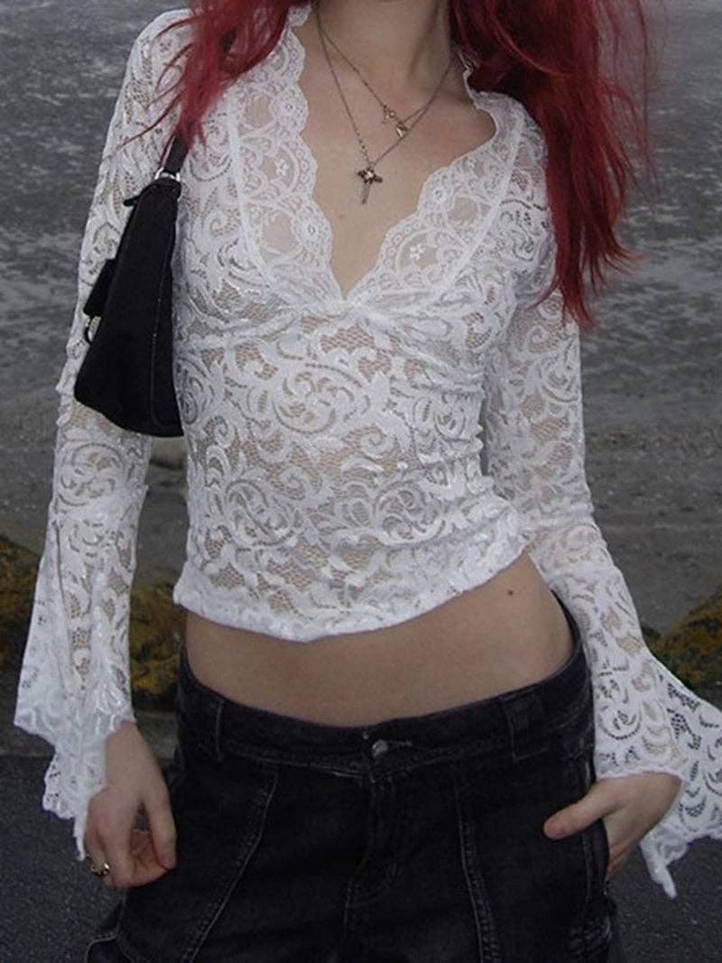 safistyle – wholesale Blus - Dam – Långärmad spetströja5