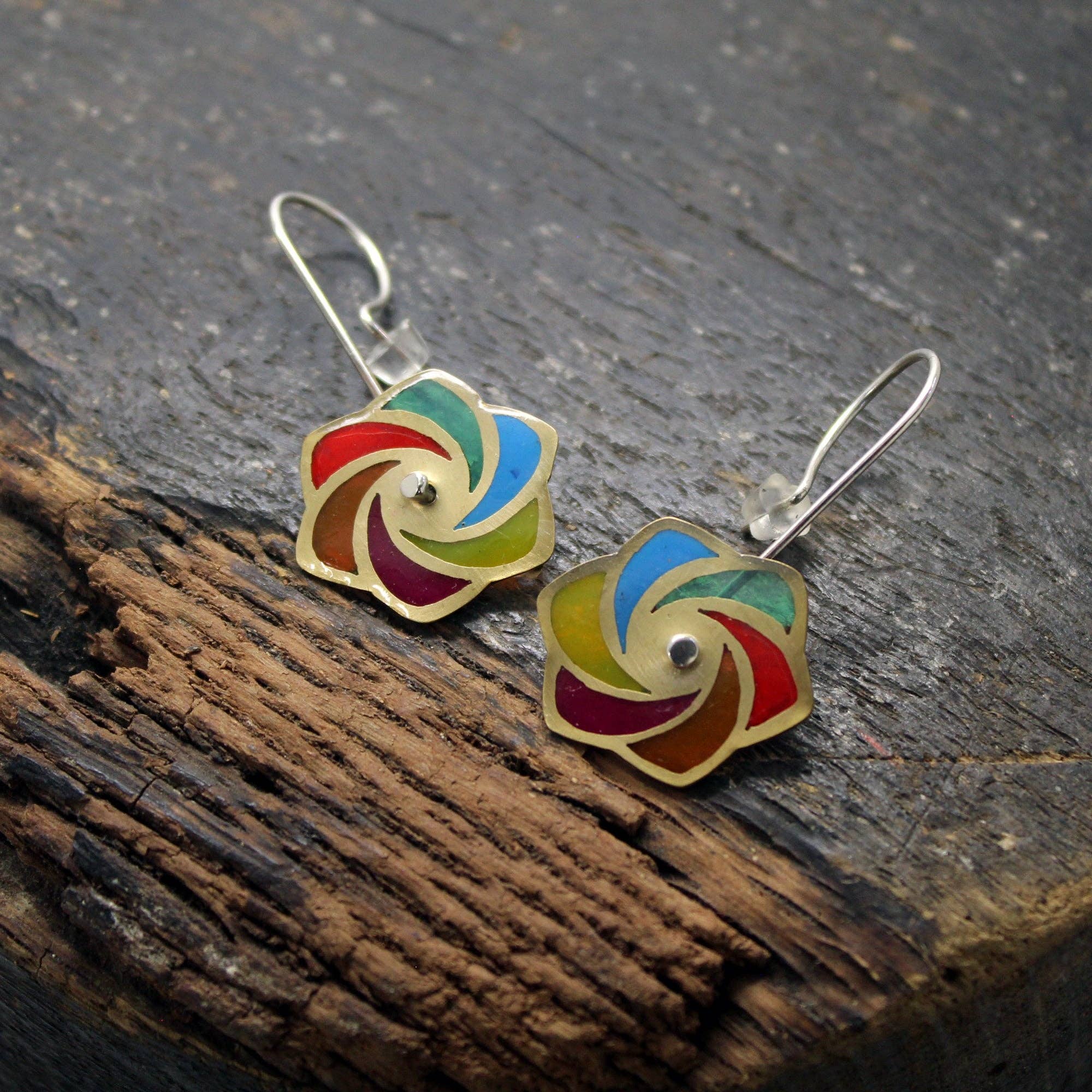 Plataica - Wholesale Dangle Earrings - Multicolor Grinder Earrings in Brass and 925 Silver5