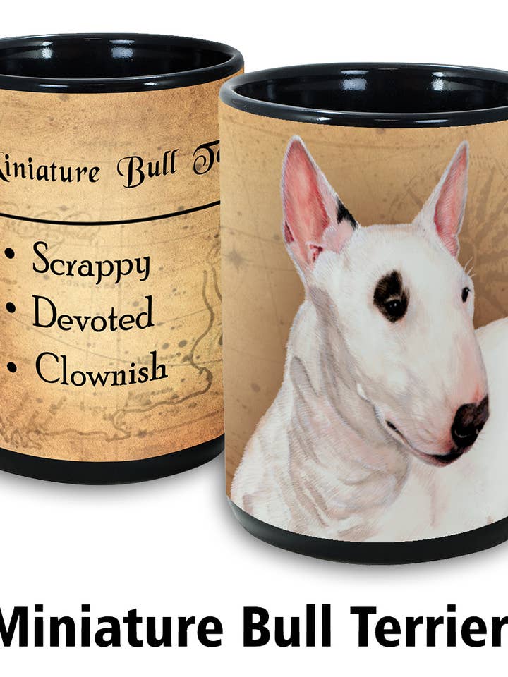 My Faithful Friend Mugs Bull Terrier Mini White for wholesale by Pet Gifts USA, LLC