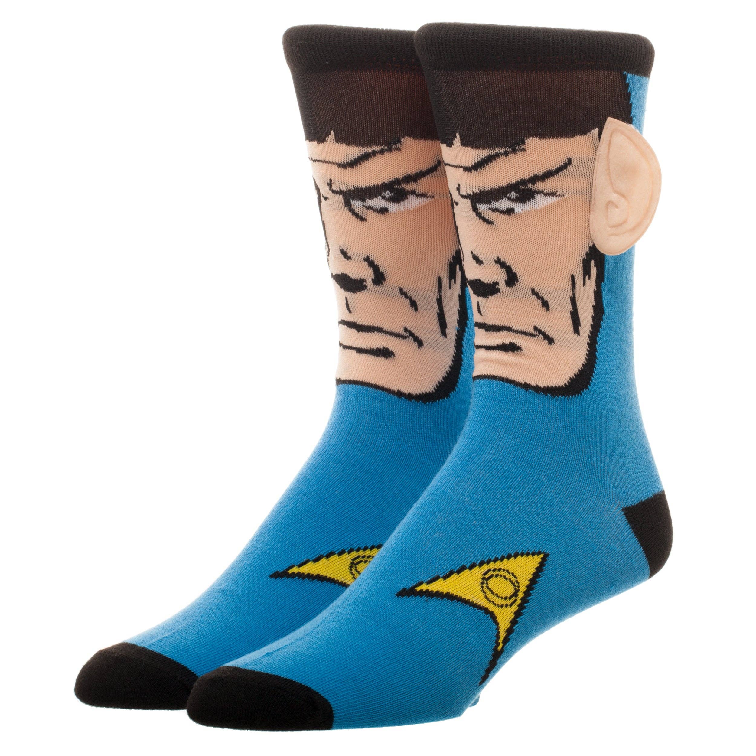 Bioworld Merchandising - Wholesale Socks - Men's - Star Trek 3D Spock Men's Animigos 360 Character Socks1