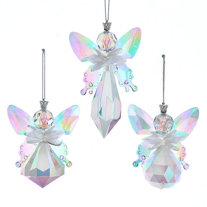 Kurt S. Adler, Inc. - Wholesale Ornament - 3.25-4.25"WHITE OPAL ANGEL ORN 3/A