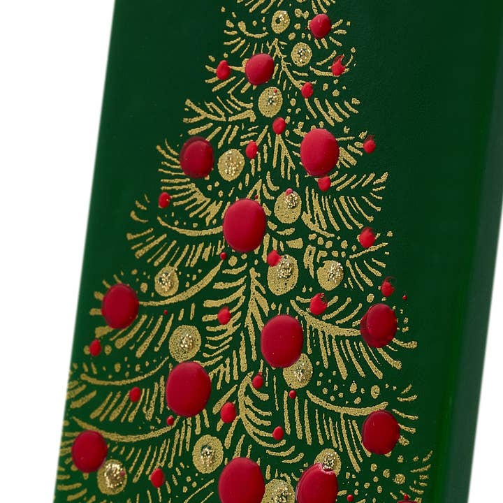 Flatyz Candles - Wholesale Novelty Candle - Gold Christmas Tree On Green