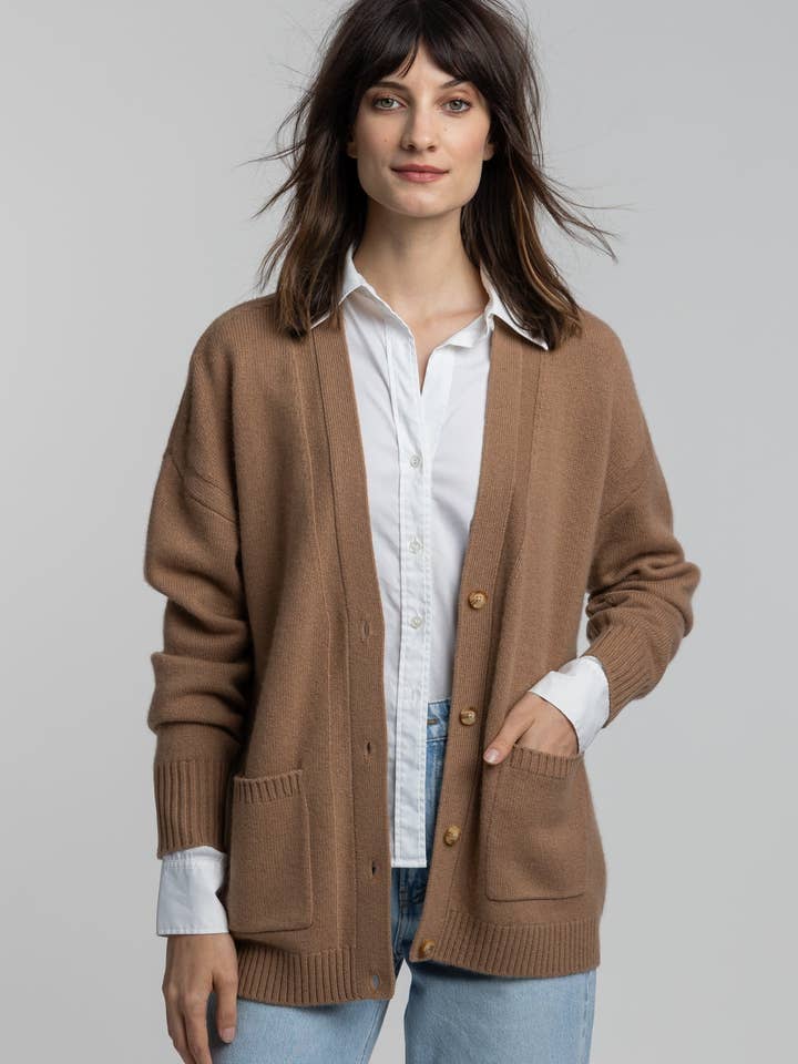 Cashmere Boyfriend Cardigan for wholesale by QUINN