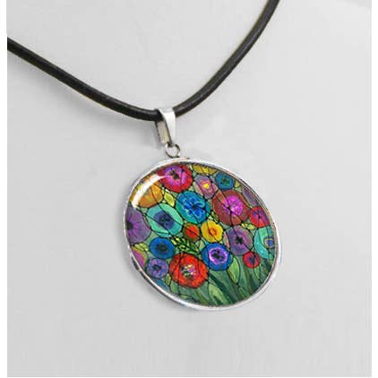 Cabochon Art Necklace for wholesale by Collaborative Art Shop