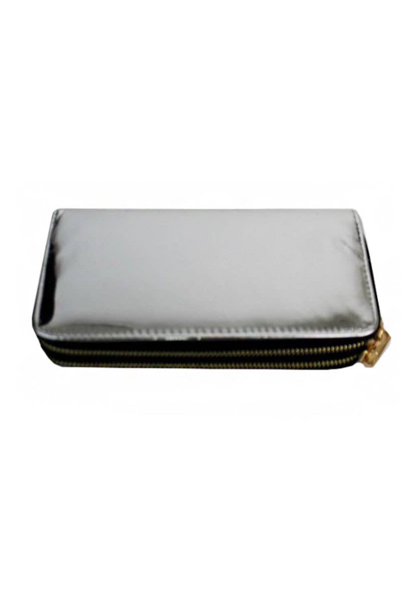 Cap Zone - Wholesale Wallet - Women's - Double Zipper Metallic Wallet3