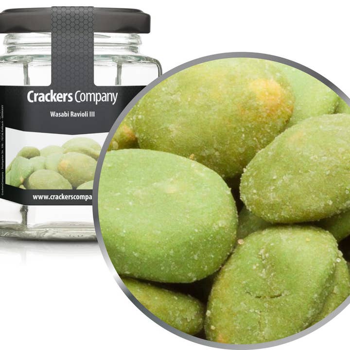 CrackersCompany - Wholesale Nuts - wasabi ravioli III PU with 25 pcs. and 60g content per pc.