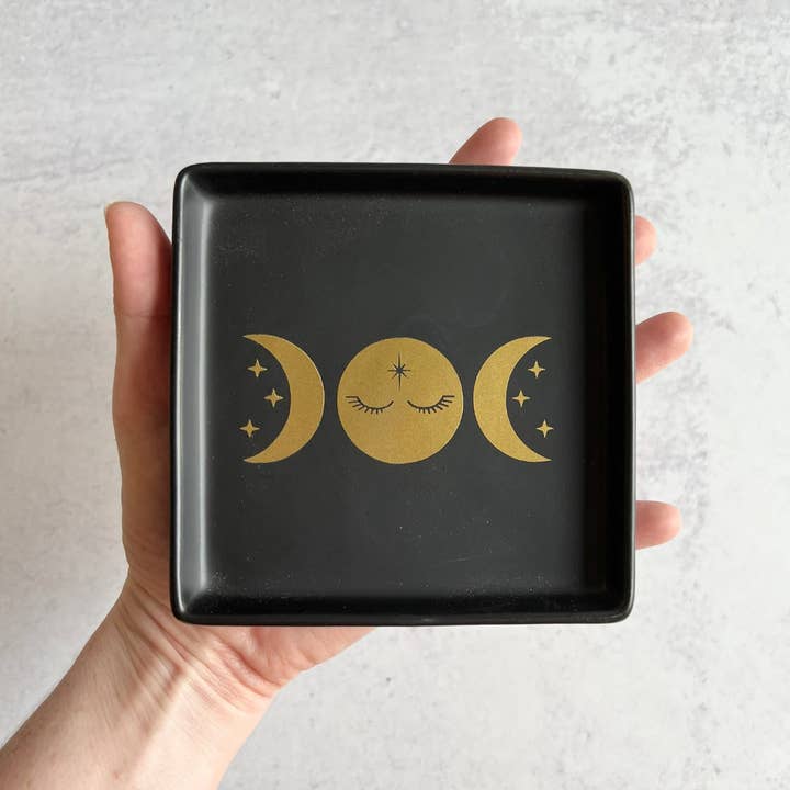 Wishcraft Goods - Vente Plateaux à bijoux - Plat fourre-tout carré Triple Goddess