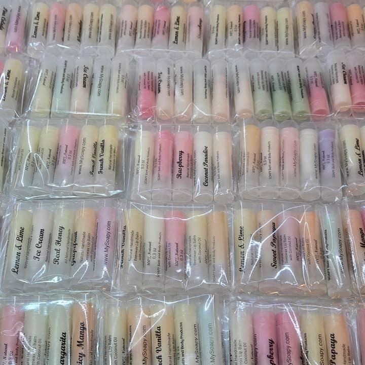Natural Handmade Lip Balms | Variety Pack | 60% Discounted for wholesale by SOAPY Bath and Body Products