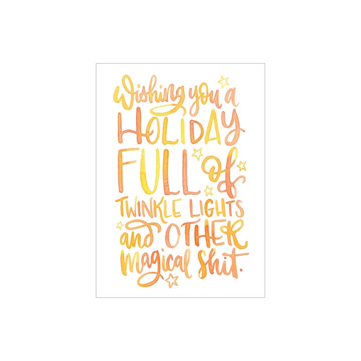 Cartão de saudação Swinkle Lights por atacado de Katie Elizabeth Lettering