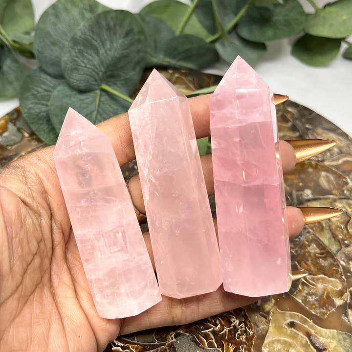 The Crystal Tabby - Wholesale Spiritual Stone/Crystal - Rose Quartz Point3
