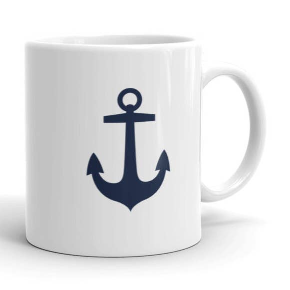 Coffee Mug - Beach House Mug, Lake House Mug :: Anchor for wholesale by Lucky Blue