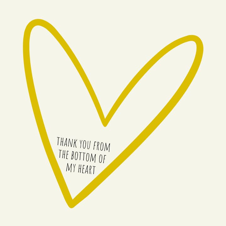 Grazie dal profondo del mio cuore | Biglietto di ringraziamento per la vendita all'ingrosso da parte di JoeyPrints