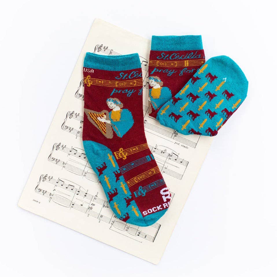 Sock Religious - Wholesale Socks - Kids - St. Cecilia Kids Socks0