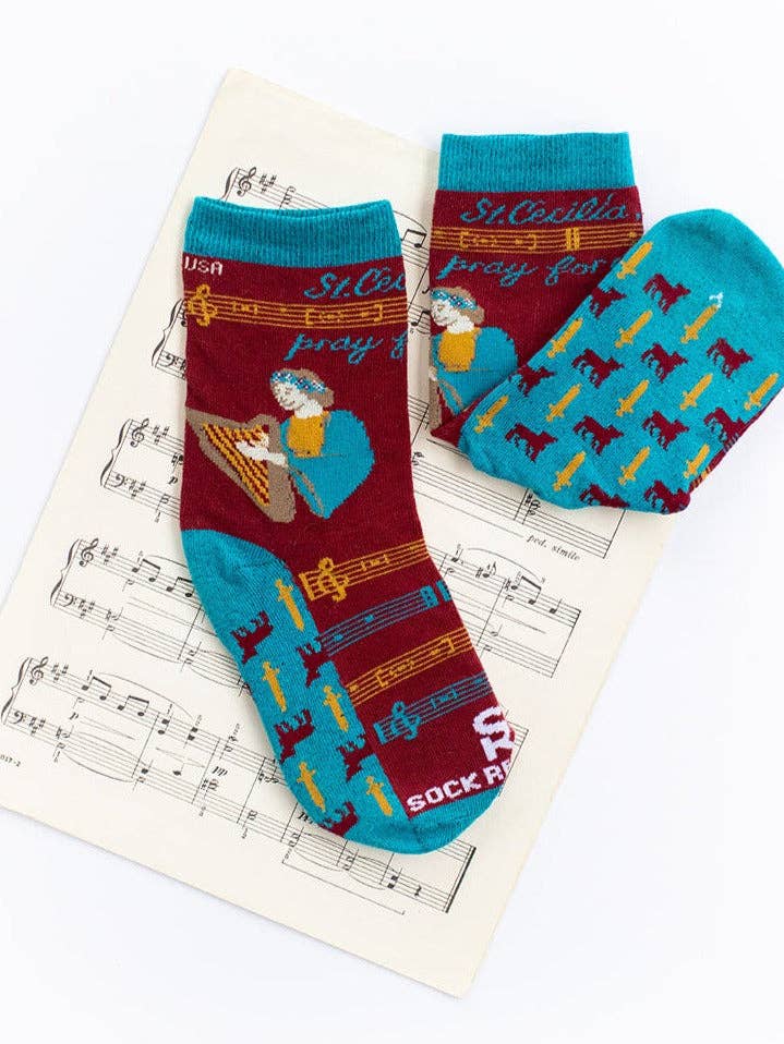 St. Cecilia Kids Socks for wholesale by Sock Religious