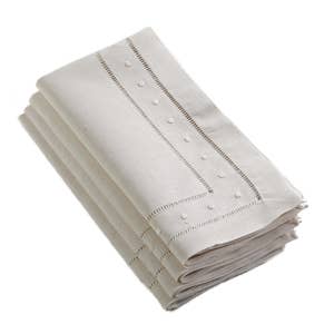 Heirloom napkins off-white linen (set of 4) – celina mancurti
