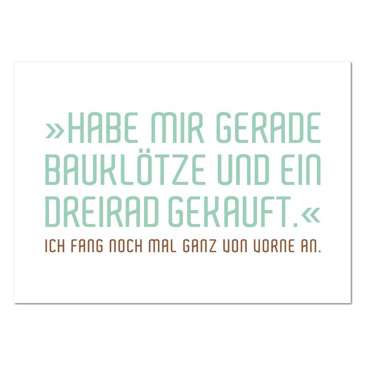 Postcard “building blocks” for wholesale by Rabenmütter Verlag UG