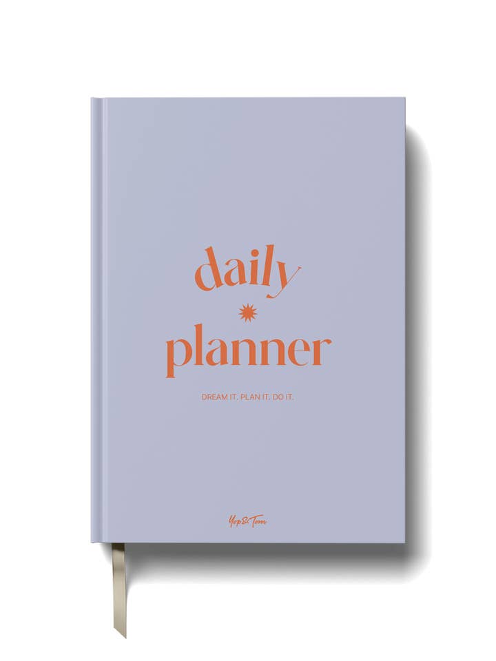 Undated Daily Planner Purple | Page a Day | Hardcover for wholesale by Yop & Tom (USA) | Journals, Notebooks & Planners