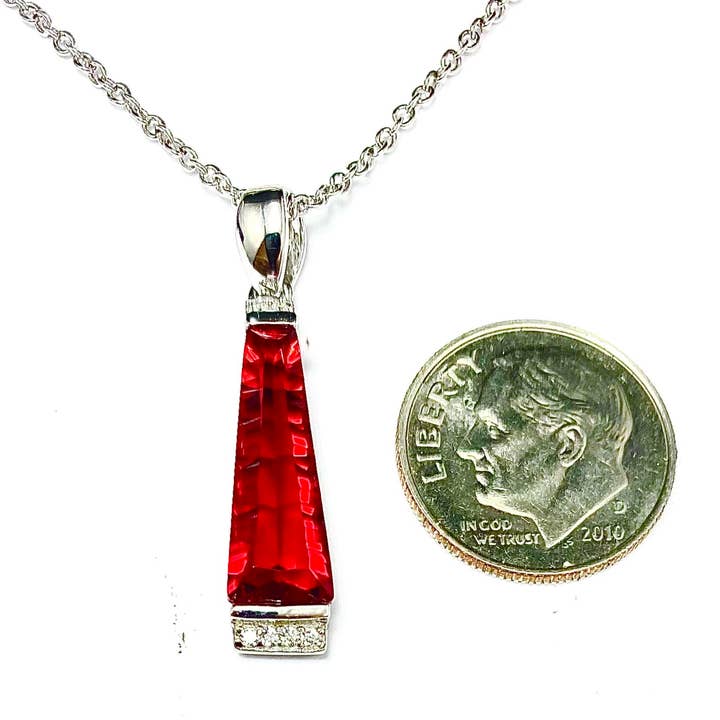 Twan Kee Jewelry - Wholesale Pendant/Charm Necklace - Fancy Cut Helenite & CZ Sterling Silver Pendant3