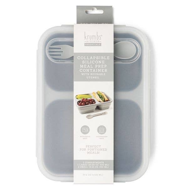DM Merchandising - Wholesale Food Storage Container - Krumbs Kitchen Collapsible Silicone Meal Prep Container Asst6