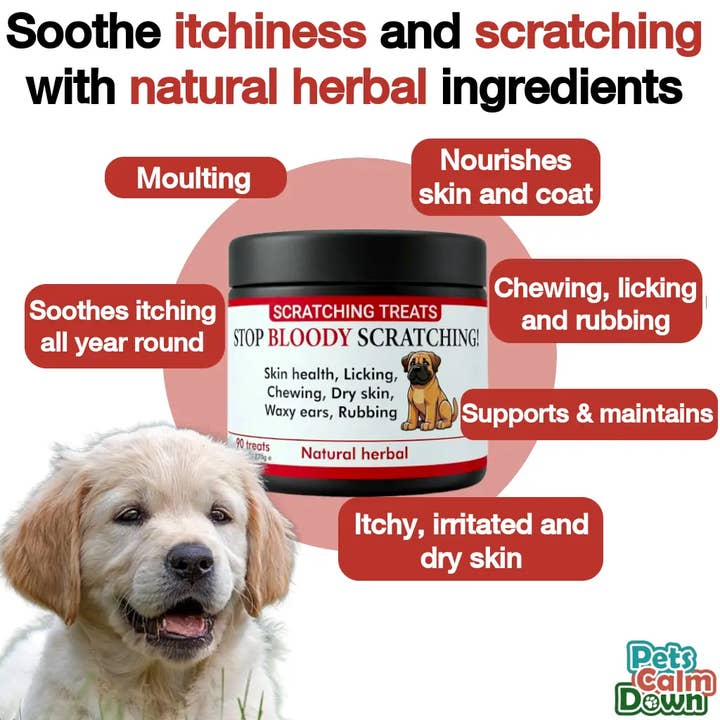 Pets Calm Down – wholesale Pet treats – Dog – Itching relief dog treats scratching licking rubbing chewing2