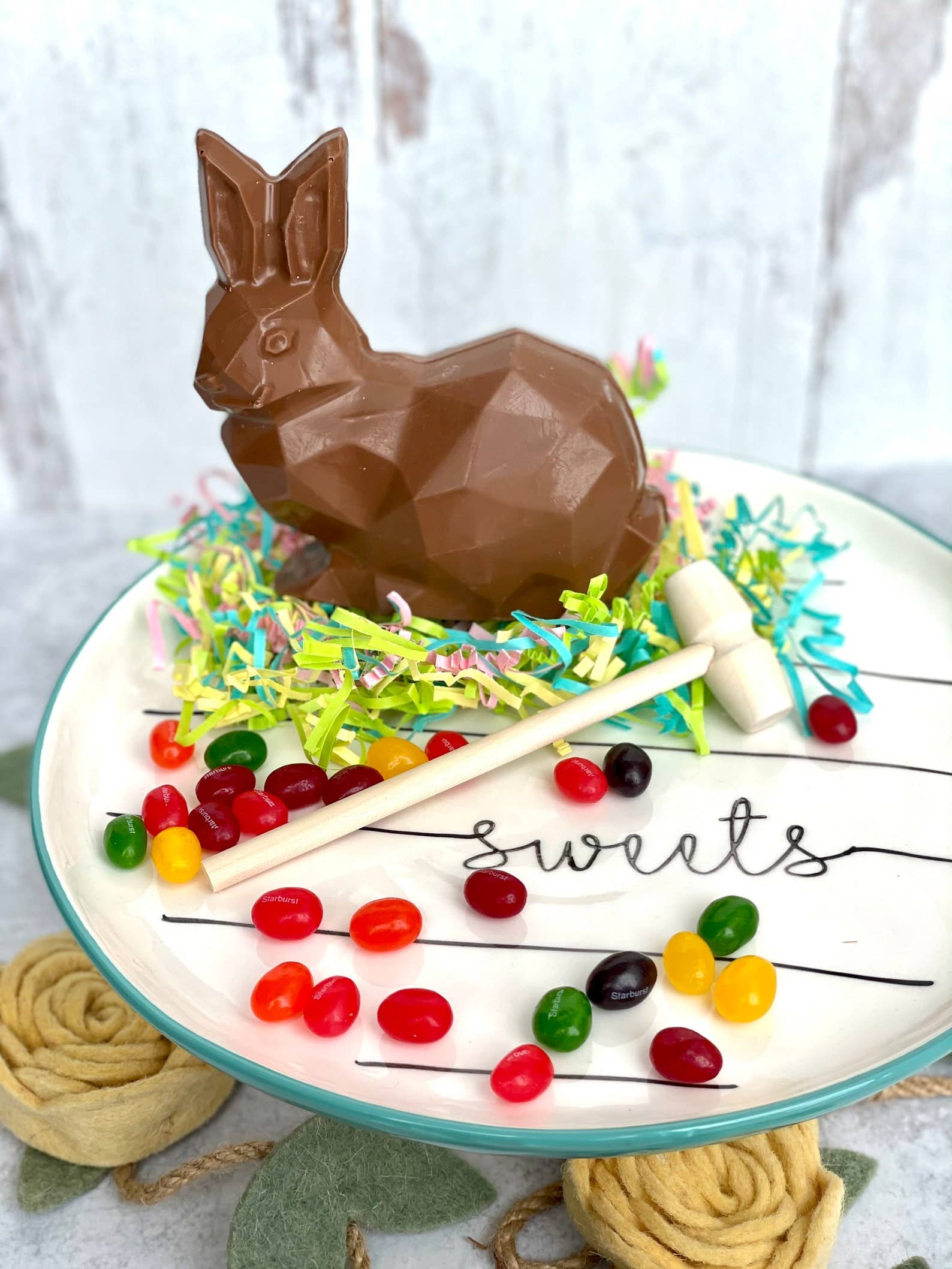 Chocolates Unlimited by Denise - Wholesale Chocolate Covered Sweets - Easter Breakable Chocolate Bunny,2