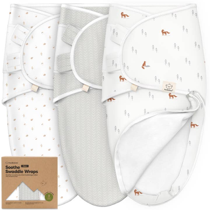 Forest 3pk Soothe Zippy Baby Swaddles 0-3 Months,Newborn Sleep Sack for wholesale on Faire