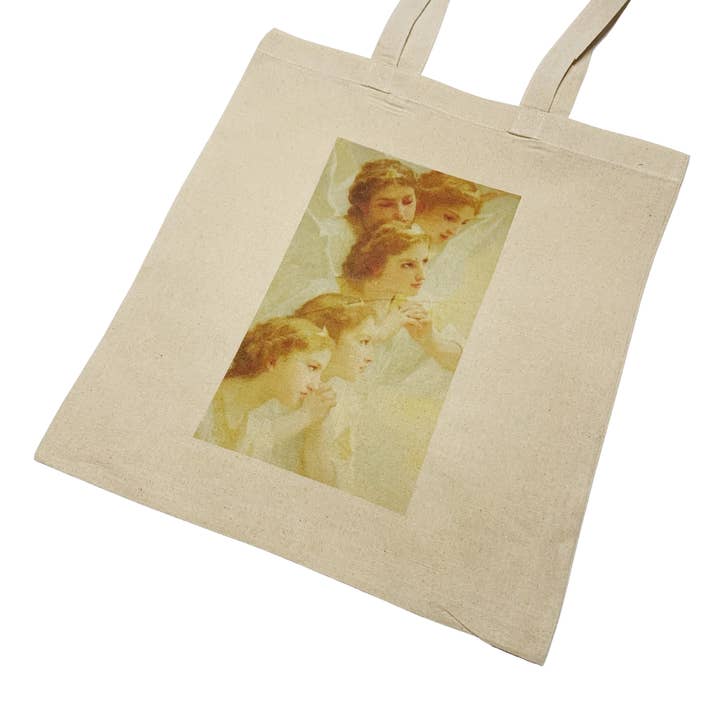 Vintage Angel Art Tote Bag Aesthetic Vintage Italian Tote for wholesale by ZZZEBRAAA LIMITED